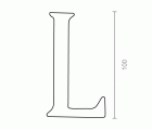 BL LETRA LATON L LTR01 100mm NE