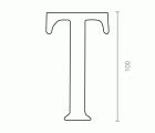BL LETRA LATON T LTR01 100mm NE