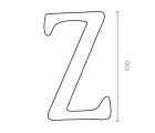 BL LETRA LATON Z LTR01 100mm NE*
