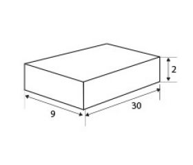 NEODIMIO BLOQUE IM30 30x9x2mm NI
