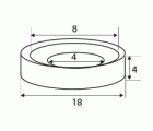 NEODIMIO ARO AVELLANADO IM31 18x4mm (8-4) NI