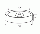 NEODIMIO ARO AVELLANADO IM31 25x7mm (4,5-0,9) NI
