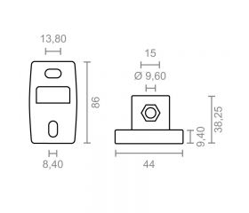 JGO SOPORTE PARED TOLDO TLD02 BL