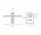 SOPORTE EJE TOLDO DOBLE TLD04 BL