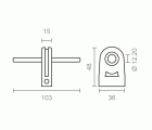 SOPORTE EJE TOLDO DOBLE TLD04 NE