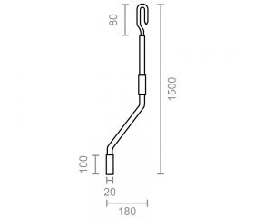 MANIVELA TOLDO MEDIO TLD06 1500mm NE