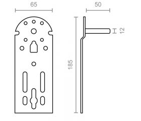 JGO SOPORTE EJE TOLDO PARED TLD09 BL