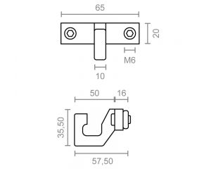 GANCHO FINAL TOLDO TLD11 BL
