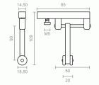 POLEA CORREDERA PERGOLA TLD21 90mm BL