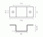 ABRAZADERA PARED P/PERFIL 80/40 TLD24 BL