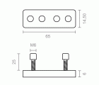 JGO REGLETA PLETINA P/PERFIL TOLDO TLD25 ZKN