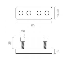 JGO REGLETA PLETINA P/PERFIL TOLDO TLD25 ZKN