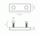 REGLETA PLETINA P/PERFIL TOLDO TLD26 ZKN