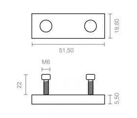 REGLETA PLETINA P/PERFIL TOLDO TLD26 ZKN