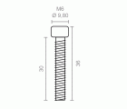 TORNILLO MAQUINA ENROLLAR TOLDO TLD27 M6x30mm ZN