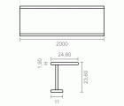 PERFIL RIEL TOLDO CORTINA TLD30 2mts BL