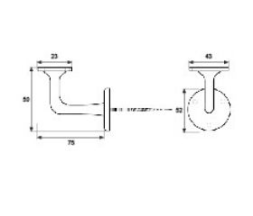 SOPORTE PASAMANOS DOWELL PMN02 NS