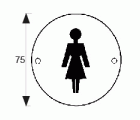 PLACA IDENTIFICATIVA MUJER PLP07 75mm IN