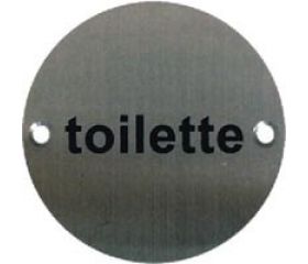 PLACA IDENTIFICATIVA TOILETTE PLP08 75mm IN