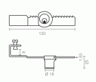 CERRADURA VITRINA CM08 120mm CB