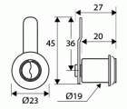 CERRADURA BUZON CURVA CM05 20mm CB (LL/I)