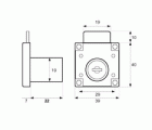 CERRADURA ARMARIO CM09 22mm CB