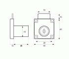 CERRADURA TAQUILLA CM14 26mm MK02 CB