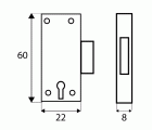CERRADURA SOBREPONER CM17 22mm LTD