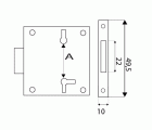 CERRADURA SOBREPONER CM16 35mm LTD