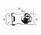 CERRADURA MUEBLE HEBILLA CM19 94x32mm CB