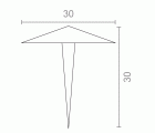 CLAVO PIRAMIDE CL03 30x30mm NE