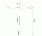 CLAVO 4 PICOS CL05 40x30mm NE