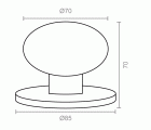 POMO PUERTA LISO PP02 70mm IN