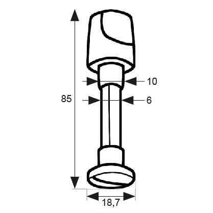 MULETILLA MANILLA C/DESBLOQUEO 10098 BL