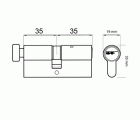 CILINDRO SERRETA POMO CS07 L15 35x35mm NS