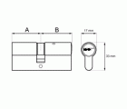CILINDRO SEGURIDAD CS01 L13 30x30mm NI