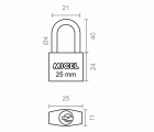 BL CANDADO ARCO LARGO CN02 25mm LT