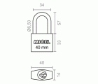 CANDADO ARCO LARGO CN02 40mm LT (LL/I)
