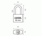 CANDADO ARCO LARGO CN02 50mm LT (LL/I)
