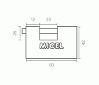 CANDADO RECTANGULAR CN03 60mm LT
