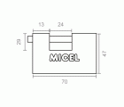 BL CANDADO RECTANGULAR CN03 70mm LT