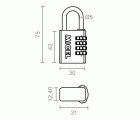 BL CANDADO COMBINACION CN05 30mm LT