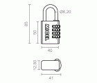 BL CANDADO COMBINACION CN05 40mm LT