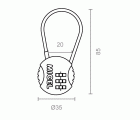 BL CANDADO COMBINACION CABLE CN06 SURTIDO