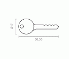 LLAVE BRUTO CANDADO CN01/CN02 20-25mm NI