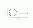 LLAVE BRUTO CANDADO CN04 30mm NI