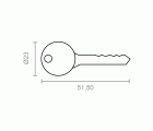 LLAVE BRUTO CANDADO CN01/CN02/CN03 50-60mm NI