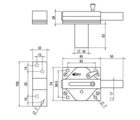 CERROJO SEGURIDAD SOBREPONER CRR01 NI