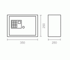 CAJA FUERTE HUELLA/ELECTR/LLAVE CFC06 250mm NE