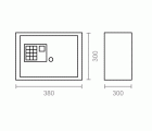 CAJA FUERTE HUELLA/ELECTR/LLAVE CFC06 300mm NE